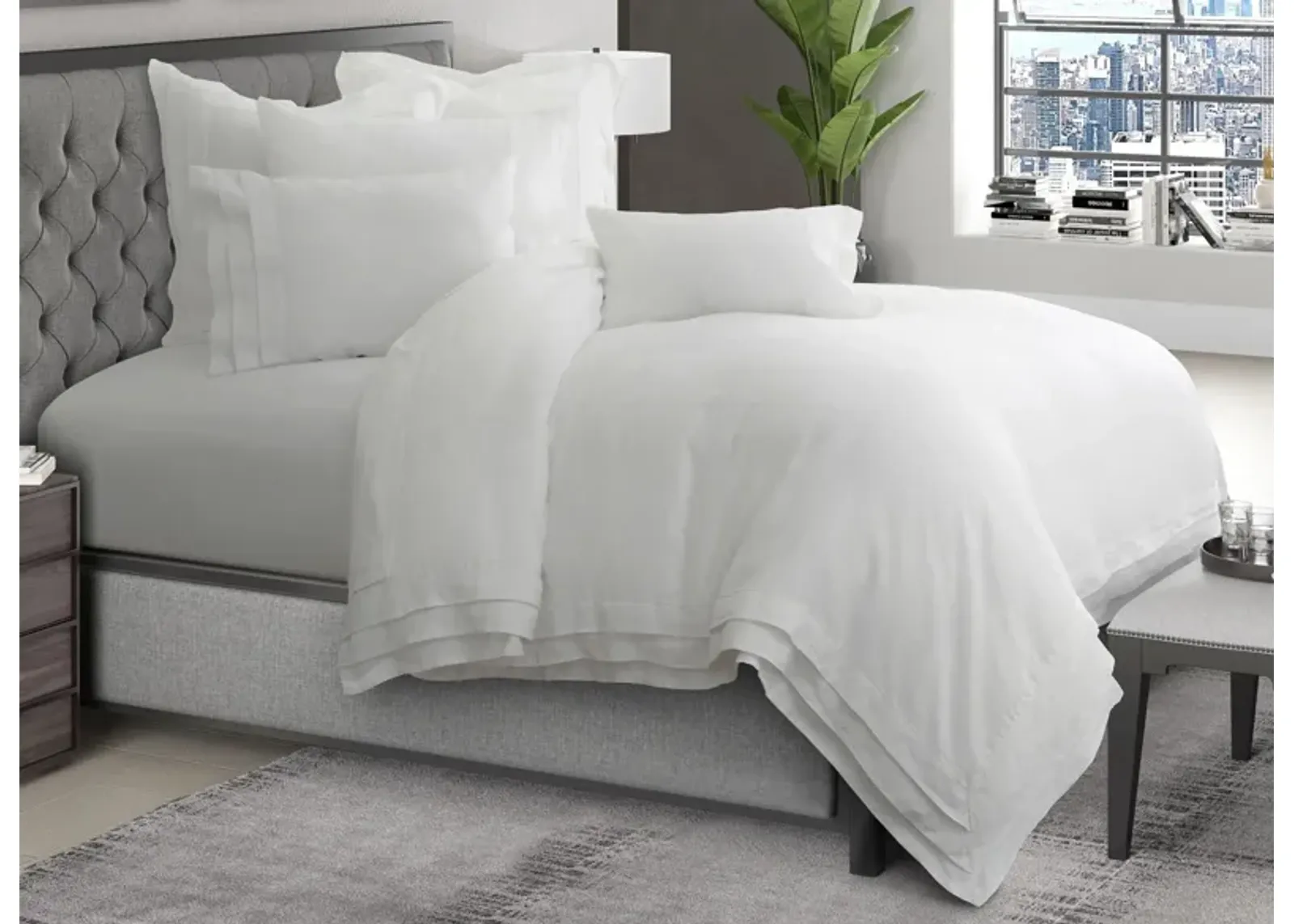 Addison 6-pc. Duvet Set in White by Amini Innovation