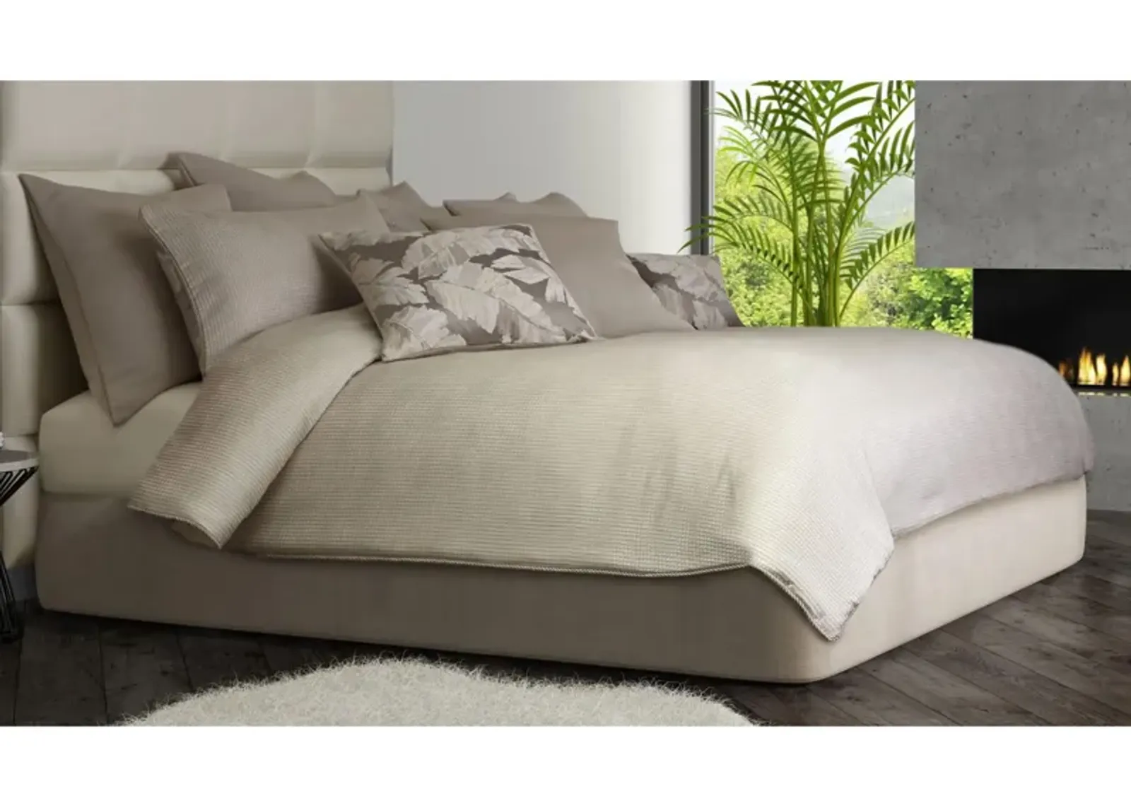 Westerly 9-pc. Comforter Set in Natural, Tan, Brown by Amini Innovation