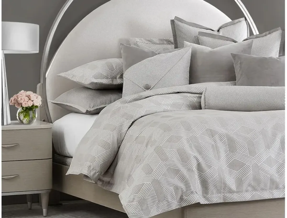 Nouveau 9-pc. Duvet Set in Gray; Silver, Nickel; natural, White by Amini Innovation