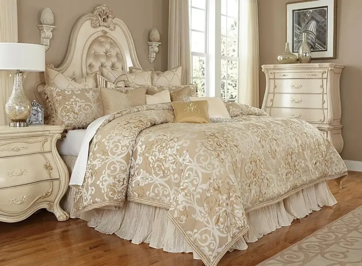 Luxembourg 12-pc. Comforter Set in Natural, Gold, Tan by Amini Innovation