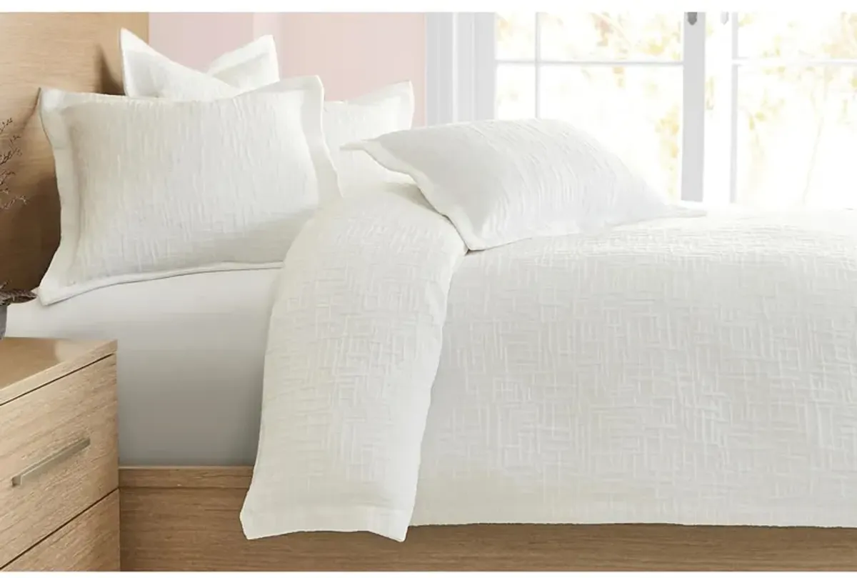 Hillton 5-pc. Duvet Set in White by Amini Innovation