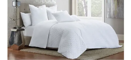 Gibson 8-Piece Duvet Set in White by Amini Innovation
