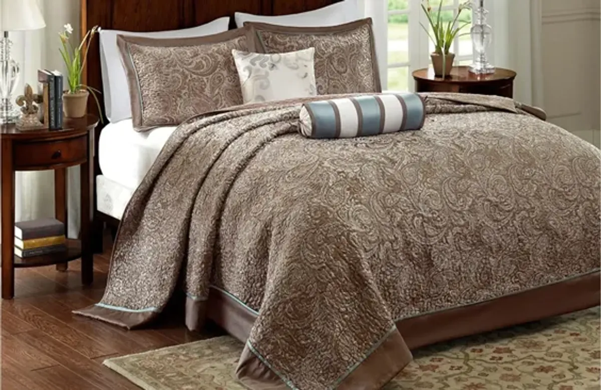 Aubrey 5-pc. Reversible Jacquard Bedspread Set