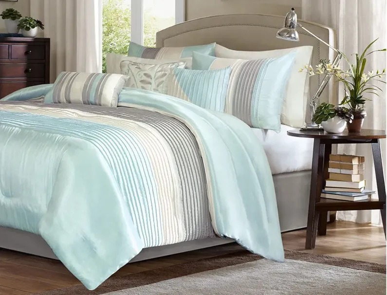 Amherst 7-pc. Comforter Set in Aqua by E&E Co Ltd