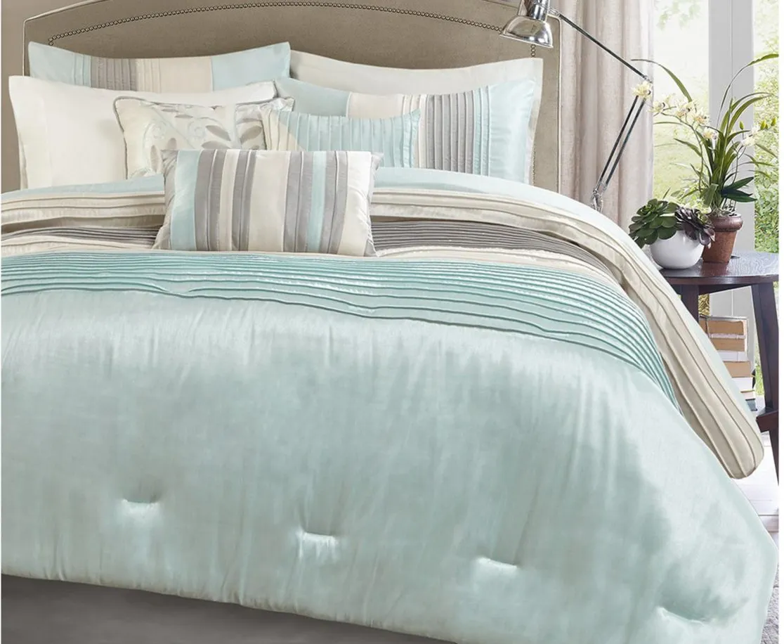 Amherst 7-pc. Comforter Set in Aqua by E&E Co Ltd