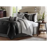 Amherst 7-pc. Comforter Set in Black by E&E Co Ltd
