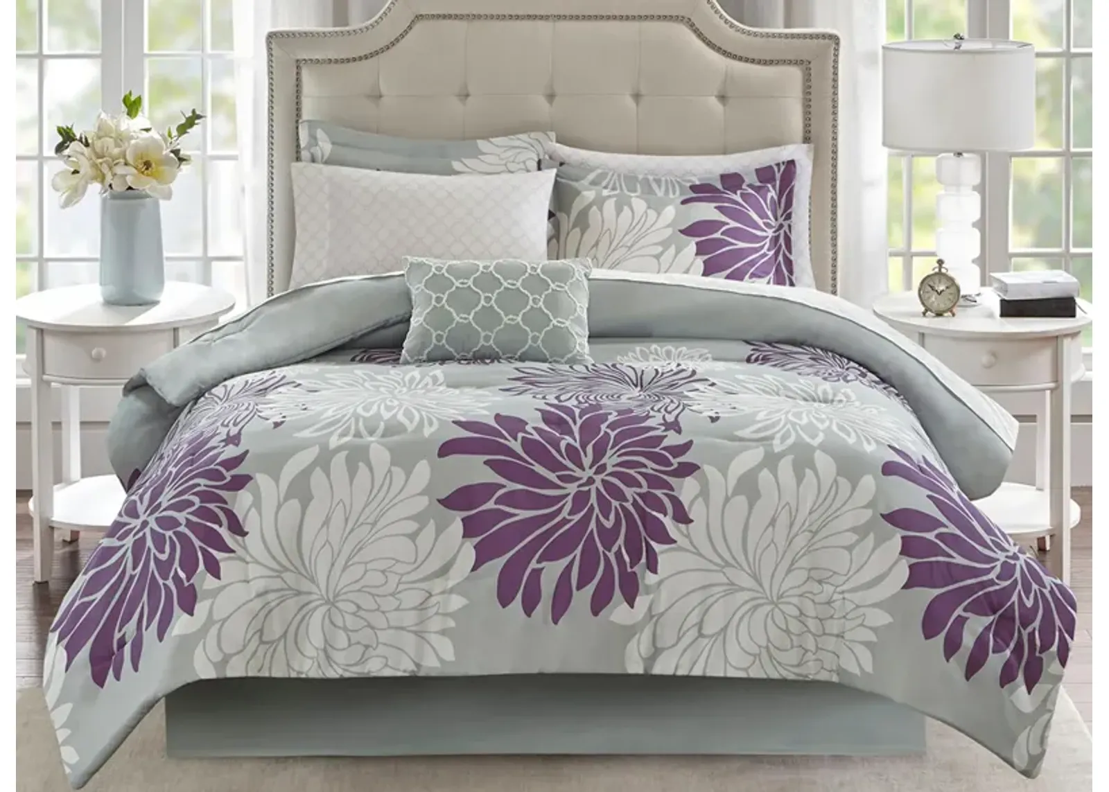 Maible 9-pc. Comforter and Sheet Set in Purple by E&E Co Ltd