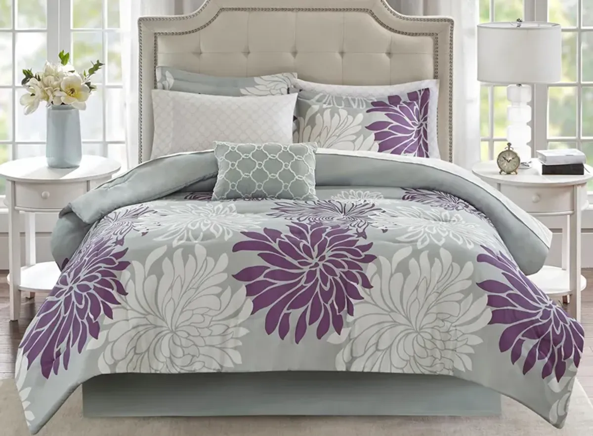 Maible 9-pc. Comforter and Sheet Set in Purple by E&E Co Ltd