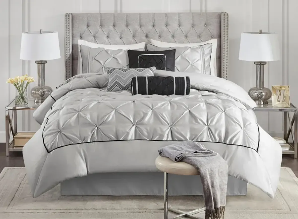 Laurel 7-pc. Comforter Set in Gray by E&E Co Ltd