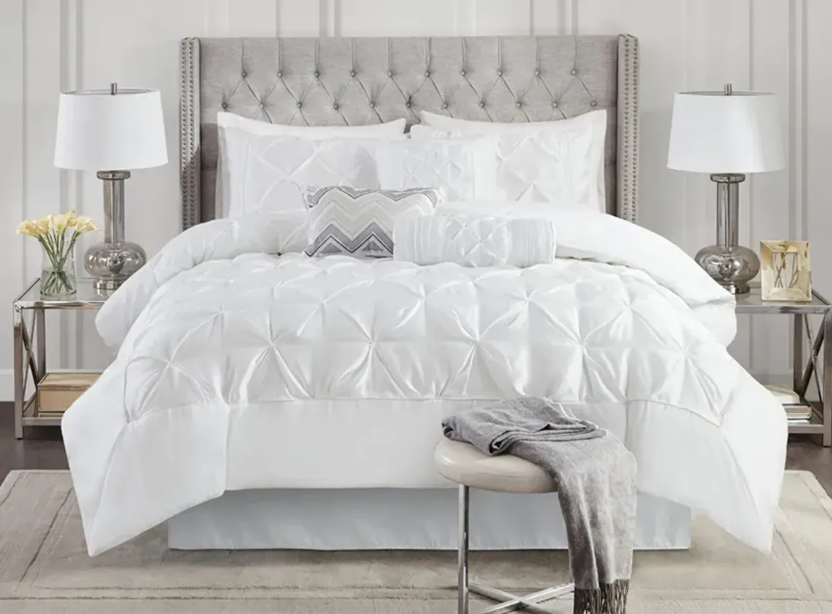 Laurel 7-pc. Comforter Set in White by E&E Co Ltd