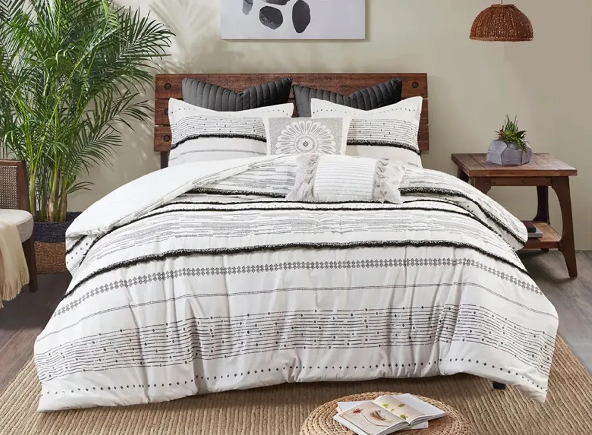 Nea 3-pc. Comforter Set in Black/White by E&E Co Ltd