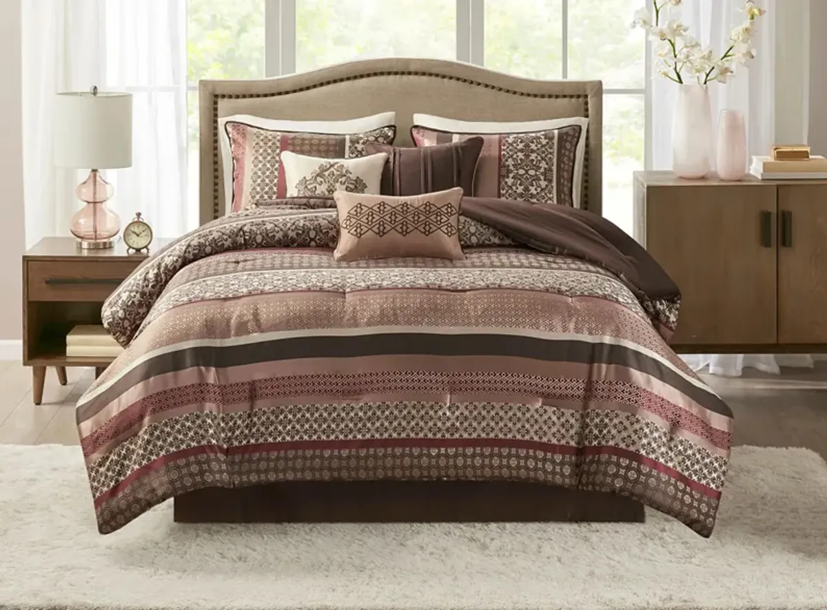 Princeton 7-pc. Comforter Set in Red by E&E Co Ltd