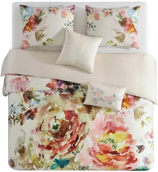 Bebejan Antique Flowers 5-pc. Reversible Comforter Set