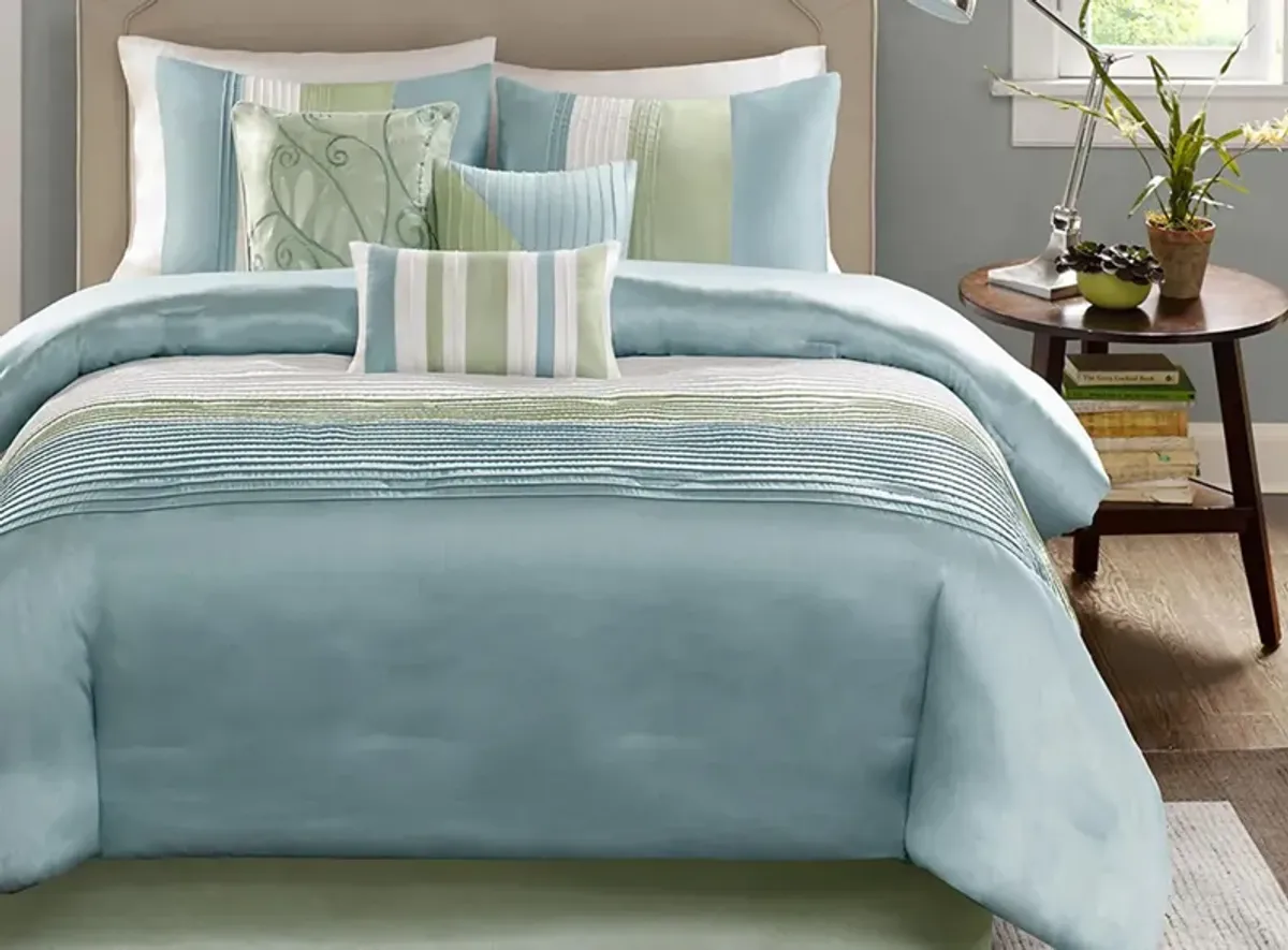 Amherst 7-pc. Comforter Set in Green by E&E Co Ltd