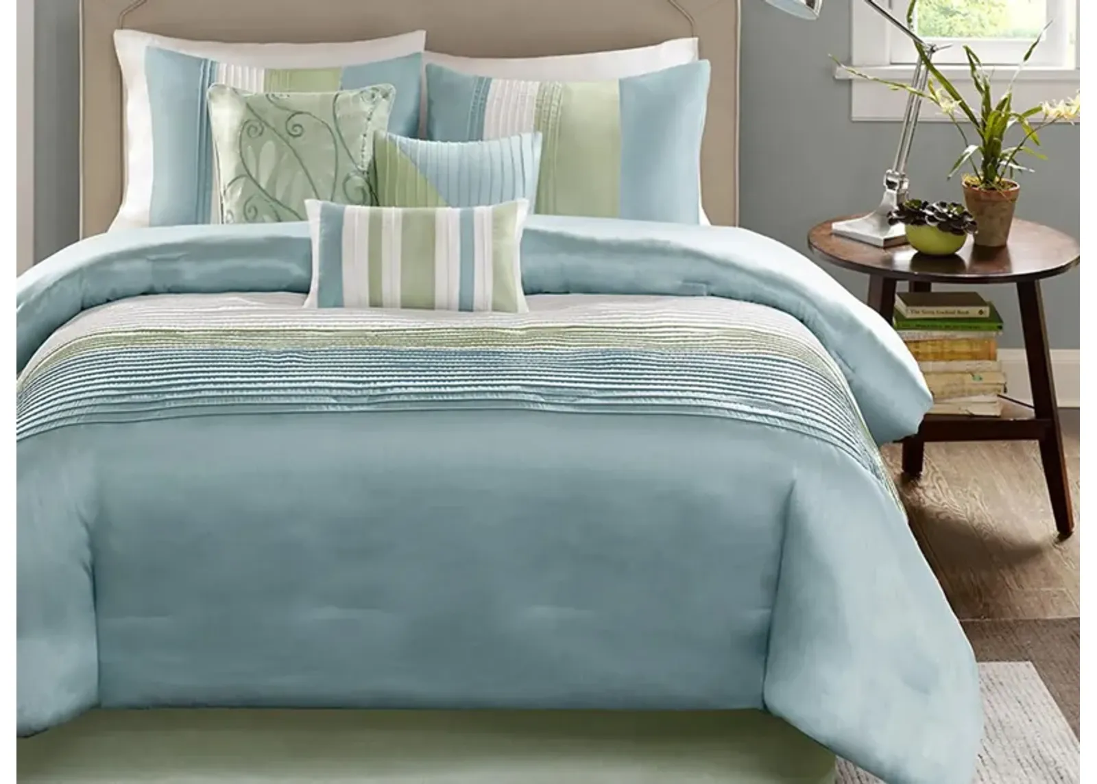 Amherst 7-pc. Comforter Set in Green by E&E Co Ltd