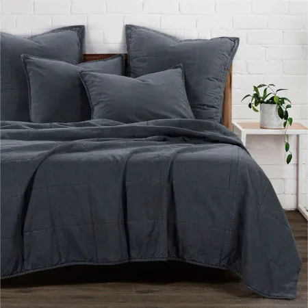 Detwyler 2-pc. Coverlet Set in Charcoal by HiEnd Accents