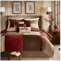 Jackson Blocks 7-pc. Comforter Set in Red by E&E Co Ltd