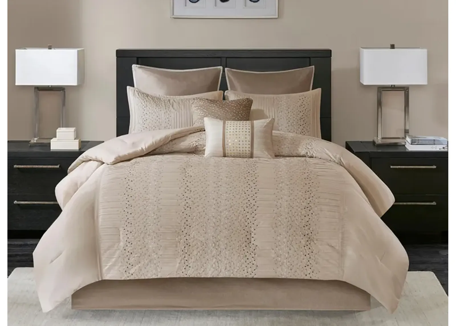 Camelia 8-pc. Comforter Set in Natural by E&E Co Ltd