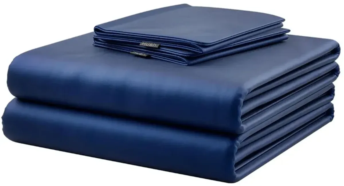 Hush Iced Cooling Sheet and Pillowcase Set in Navy by Hush Blankets