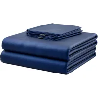 Hush Iced Cooling Sheet and Pillowcase Set in Navy by Hush Blankets