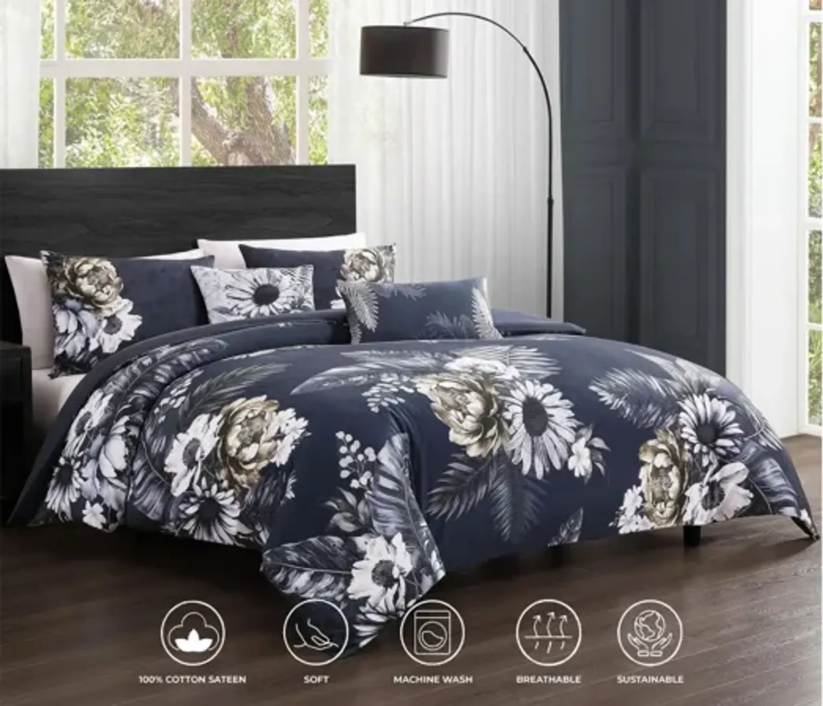 Forget Me Not 5-pc. Reversible Comforter Set