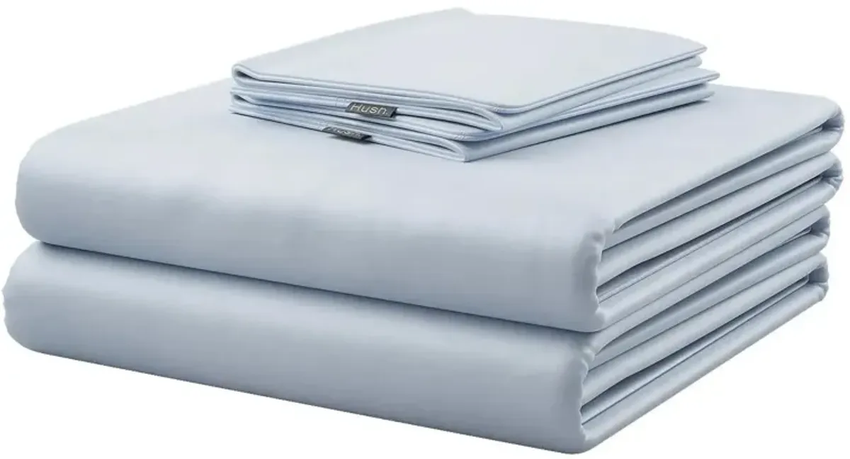 Hush Iced Cooling Sheet and Pillowcase Set in Arctic Blue by Hush Blankets