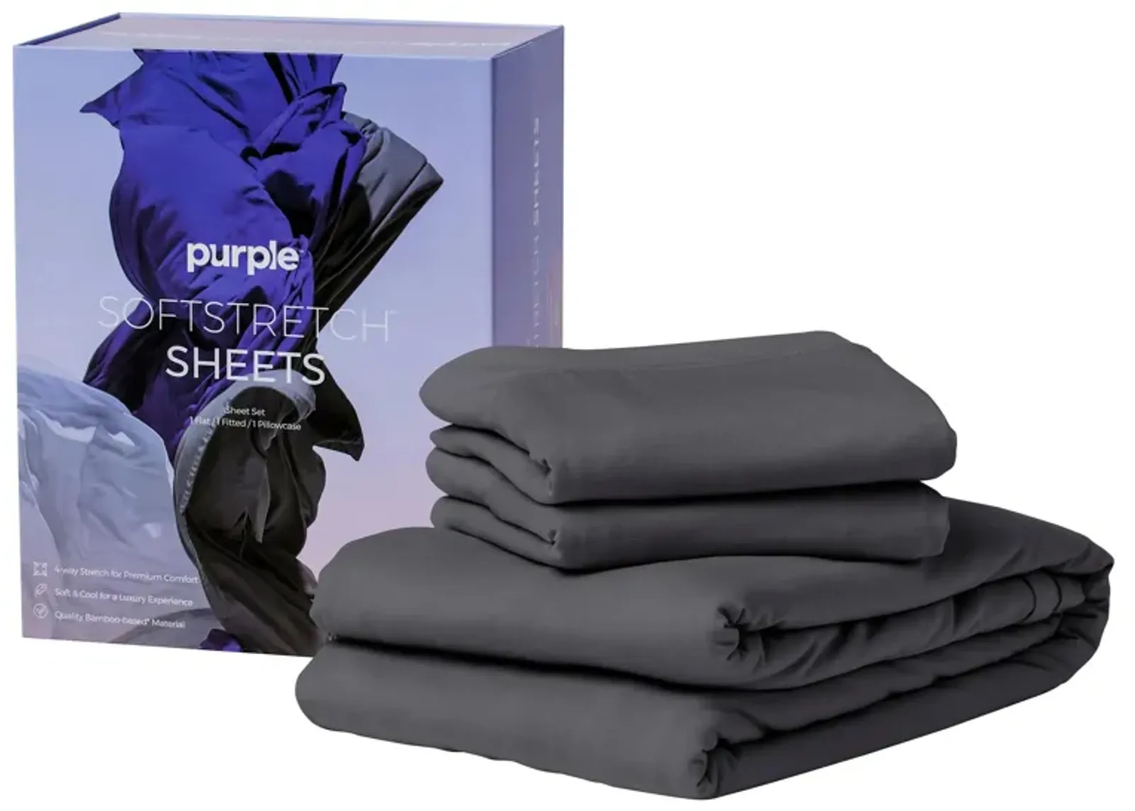 Purple SoftStretch Sheets in Stormy Gray by Purple Innovation