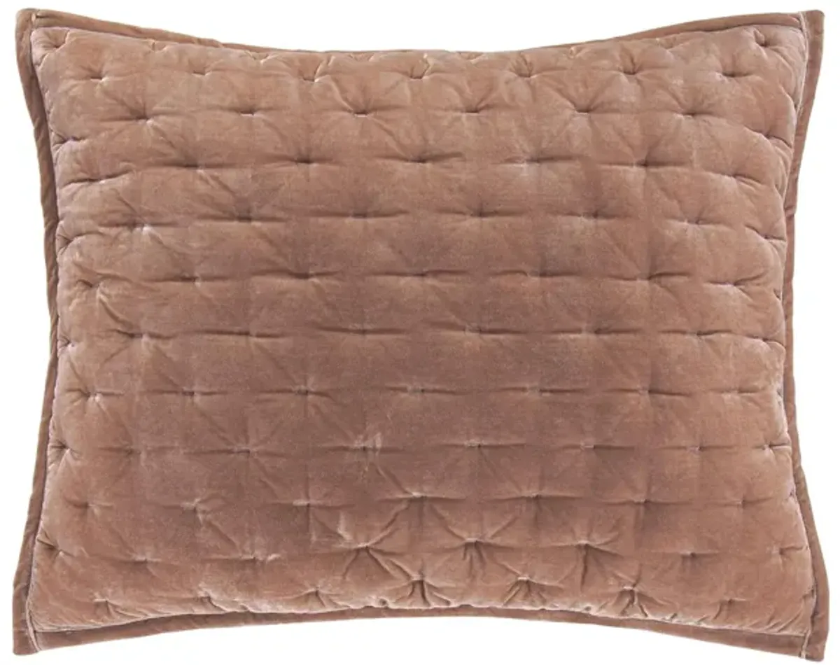 Youngmee Quilted Pillow Sham in Dusty Rose by HiEnd Accents