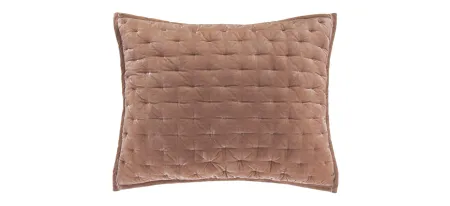 Youngmee Quilted Pillow Sham in Dusty Rose by HiEnd Accents