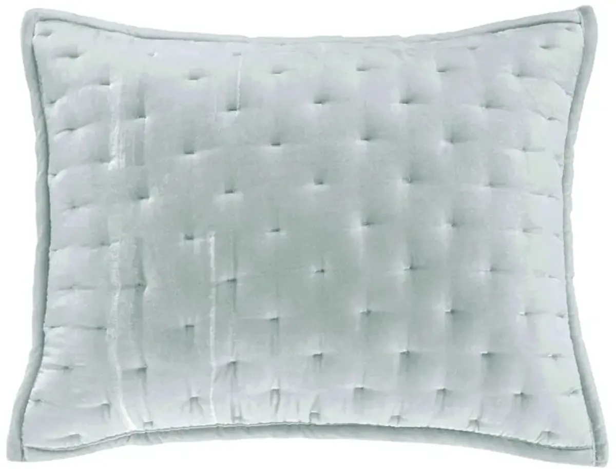 Youngmee Quilted Pillow Sham in Icy Blue by HiEnd Accents