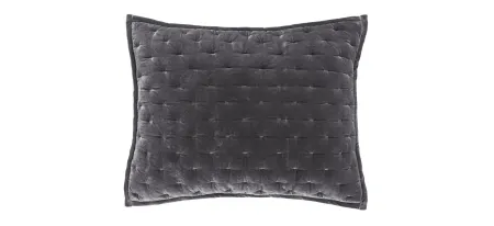 Youngmee Quilted Pillow Sham in Slate by HiEnd Accents