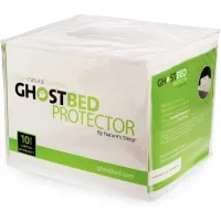 GhostProtector Cool & Crunch-Free Mattress Protector in White by Ghostbed