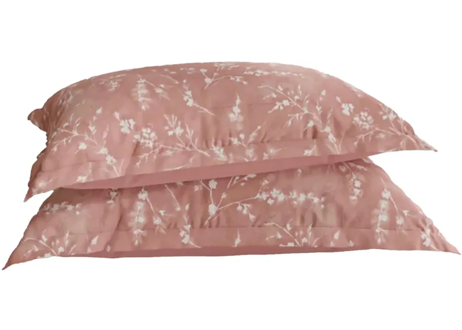 PureCare Floral Press Pillow Sham Set - Euro in Floral Press Ash Rose by PureCare