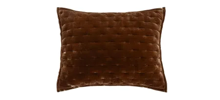 Youngmee Quilted Pillow Sham in Copper Brown by HiEnd Accents