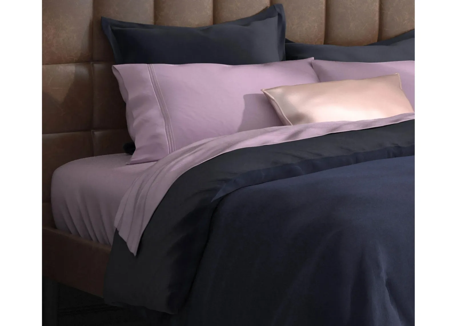 PureCare Dual-Sided Duvet Cover - Cooling + Bamboo - King/Cal King in Midnight / Celestial by PureCare