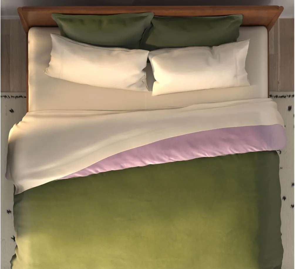 PureCare Dual-Sided Duvet Cover - Cooling + Bamboo - Full/Queen in Lilac / Jungle by PureCare