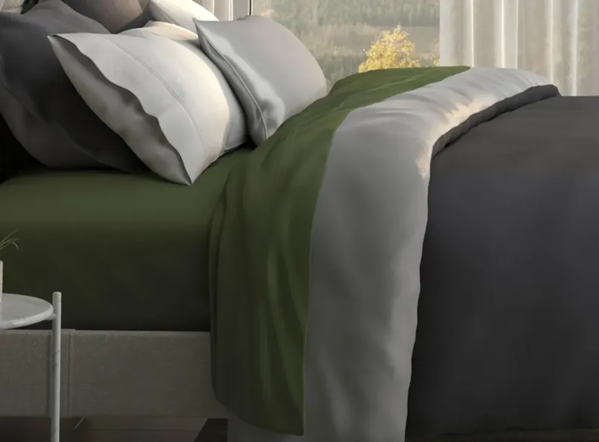 PureCare Dual-Sided Duvet Cover - Cooling + Bamboo - Full/Queen in Shadow / Dove Gray by PureCare