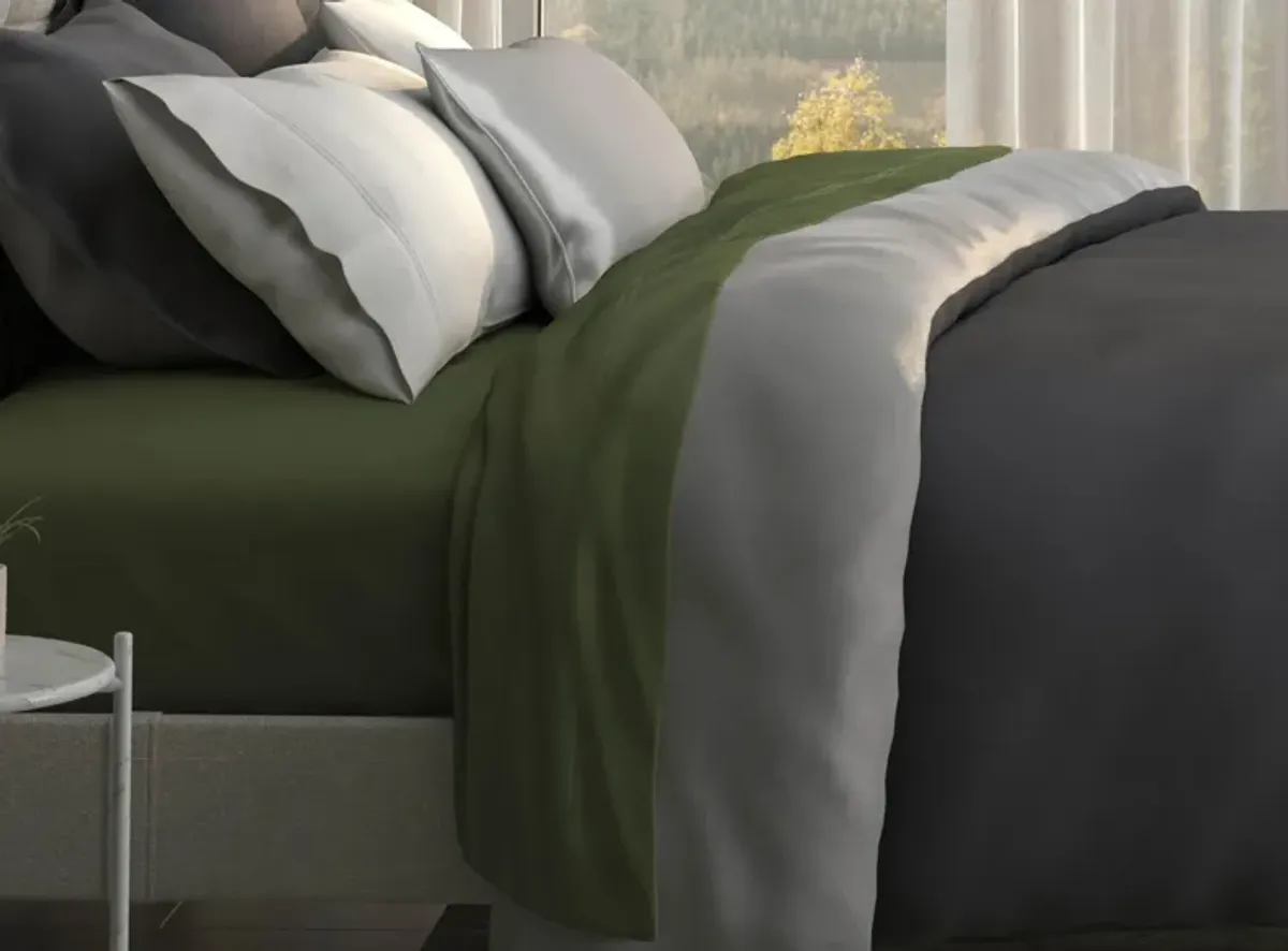 PureCare Dual-Sided Duvet Cover - Cooling + Bamboo - King/Cal King in Shadow / Dove Gray by PureCare