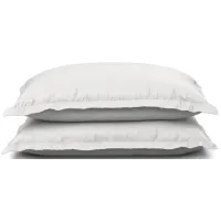 PureCare Dual-Sided Pillow Sham Set - Cooling + Bamboo in White / White by PureCare