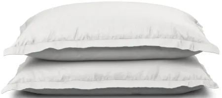 PureCare Dual-Sided Pillow Sham Set - Cooling + Bamboo in White / White by PureCare