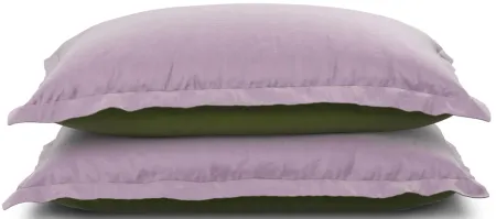 PureCare Dual-Sided Pillow Sham Set - Cooling + Bamboo in Lilac / Jungle by PureCare