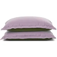 PureCare Dual-Sided Pillow Sham Set - Cooling + Bamboo in Lilac / Jungle by PureCare