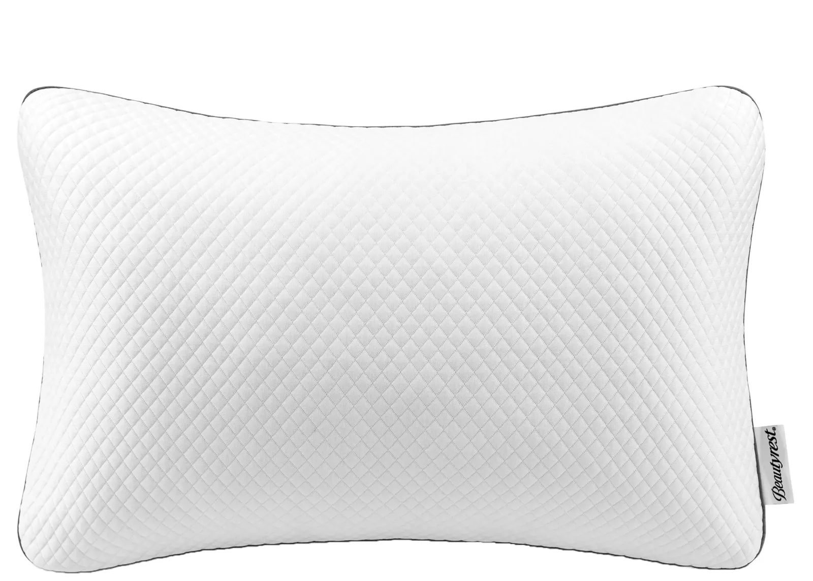 Beautyrest Absolute Relaxation Pillow in White with gray gusset