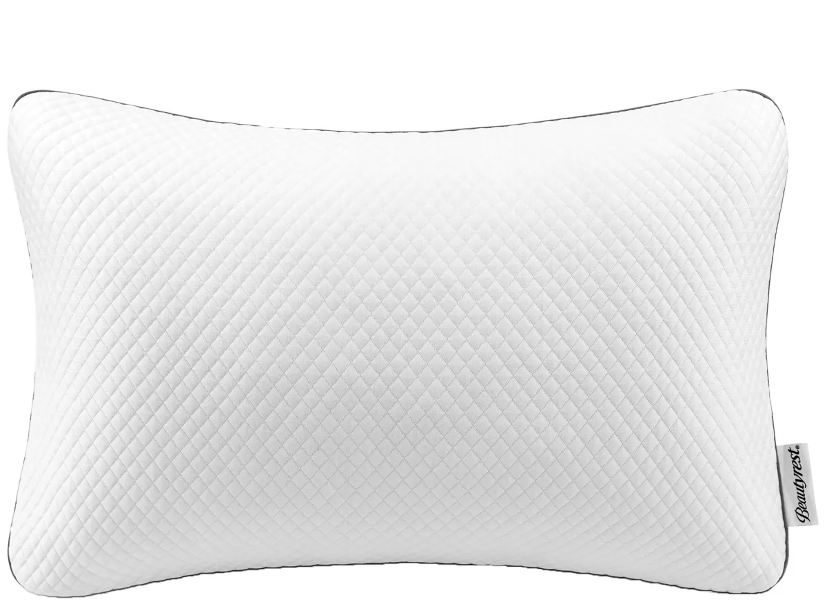 Beautyrest Absolute Relaxation Pillow in White with gray gusset