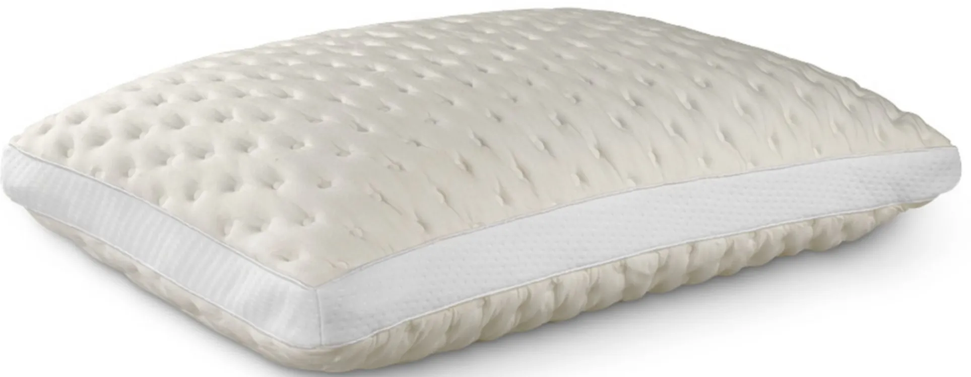 PureCare Bamboo Memory Foam Puff Pillow in White by PureCare