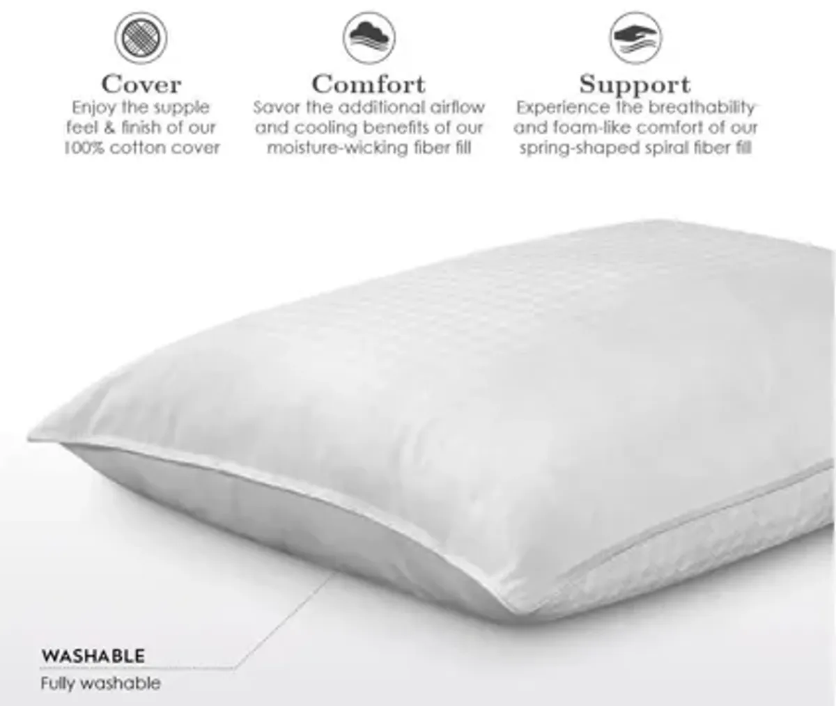 PureCare Cooling Memory Fiber Pillow