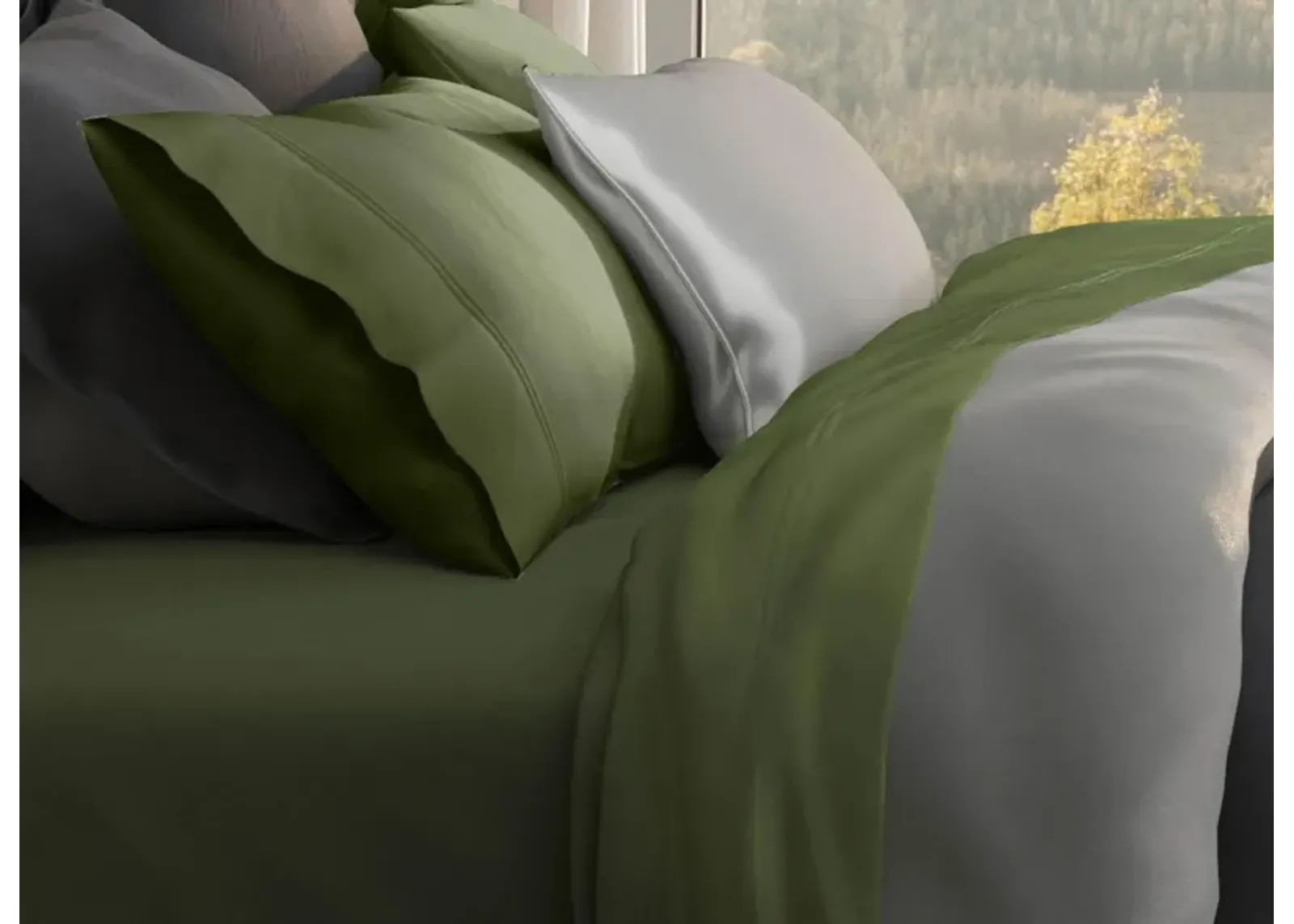 PureCare Premium Soft Touch TENCEL Modal Pillowcase Set in Moss by PureCare