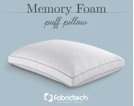 PureCare Memory Foam Puff Pillow in White by PureCare