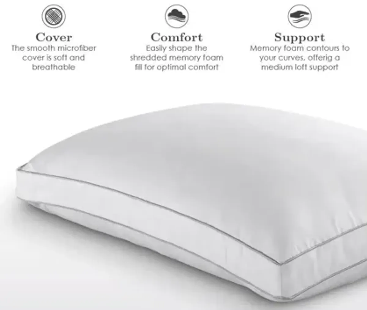 PureCare Memory Foam Puff Pillow