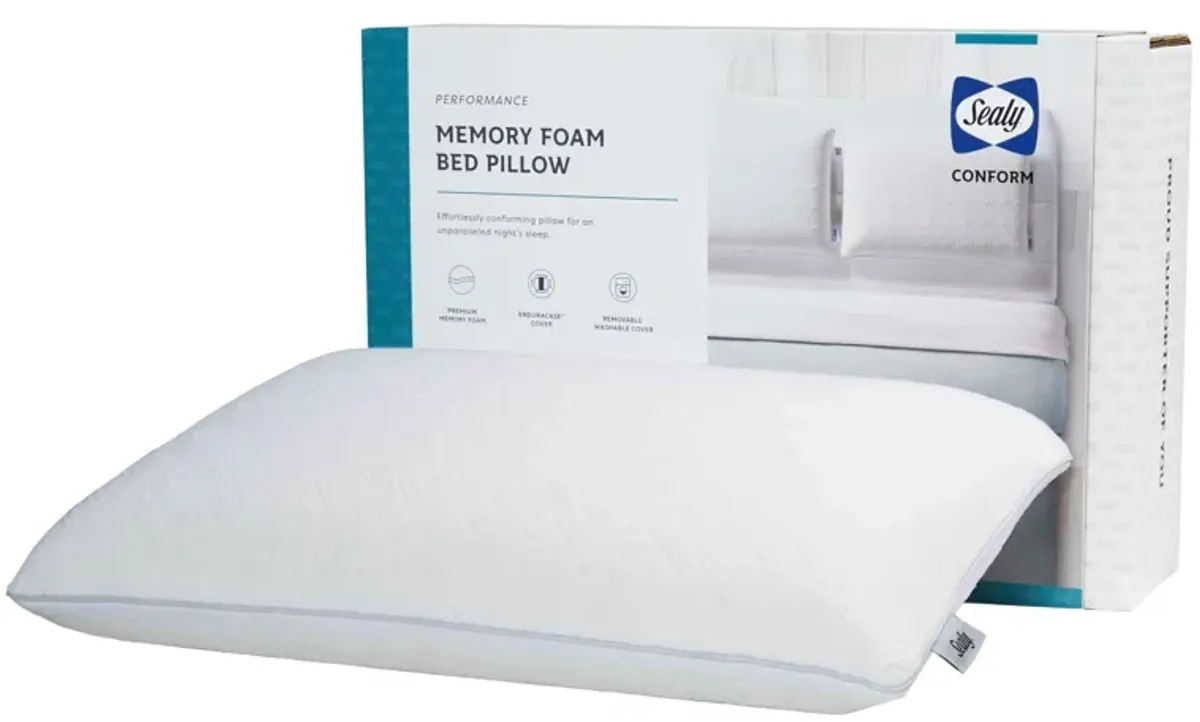 Sealy Conform Performance Memory Foam Standard Pillow in White by Comfort Revolution